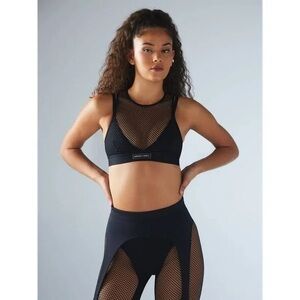 Savage X Fenty By Rihanna Pin Up Low-Impact Sports Bra - Black NWT